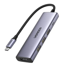 Adapter Hub Ugreen CM511 5w1 USB-C USB-A HDMI Szary