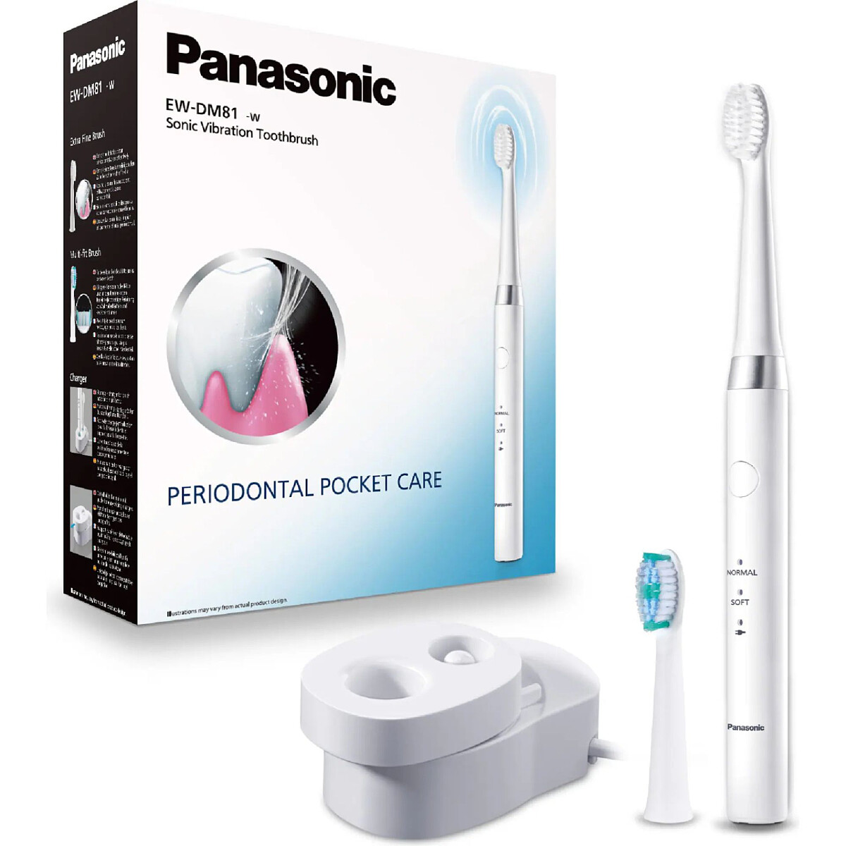 szczoteczka soniczna panasonic ew dm81 w503 biala z opakowaniem