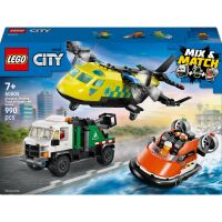 Klocki LEGO City Zestaw z samolotem, ciężarówką serwisową i poduszkowcem 60505