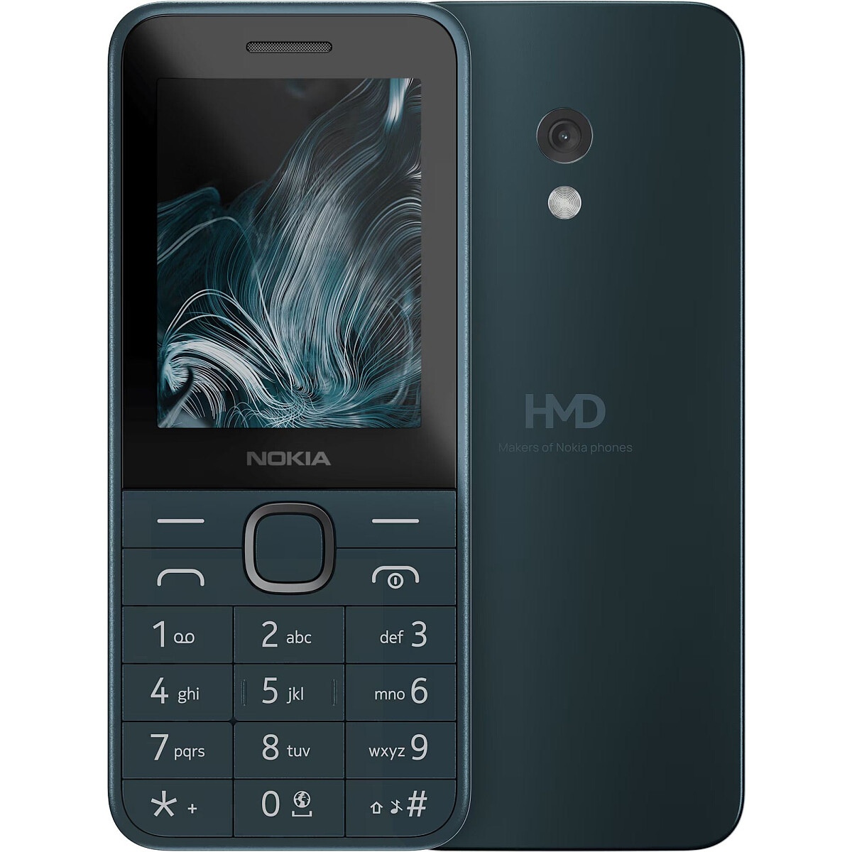 telefon hmd nokia 225 4g granatowy przod tyl
