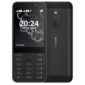 telefon hmd nokia 230 czarna przod tyl