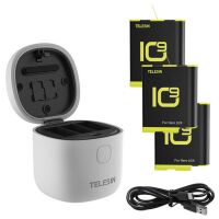 Wodoodporna ładowarka trójkanałowa Telesin Allin Box + 3 akumulatory do GoPro Hero 10/9