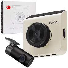 Zestaw 70mai Kamera samochodowa A400 Biała + Kamera cofania RC09