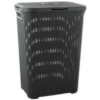 Kosz na pranie Curver Style 60 l Ciemny szary