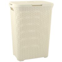 Kosz na pranie Curver Style 60 l Kremowy