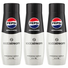 Zestaw SodaStream Syrop Pepsi Zero Cukru 3 x 440 ml