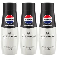 Zestaw SodaStream Syrop Pepsi Zero Cukru 3 x 440 ml