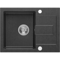 Zlewozmywak granitowy Kernau KGS K 4560 1B1D Black Metallic
