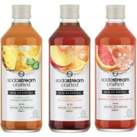 Zestaw SodaStream Crafted Syrop Ananas & Jalapeno 330 ml + Brzoskwinia & Imbir 330 ml + Grejpfrut & Kwiat Czarnego Bzu 330 ml