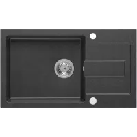 Zlewozmywak granitowy Kernau KGS K 6078 1B1D Black Metallic