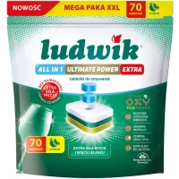 Tabletki do zmywarek Ludwik All in 1 Ultimate Power Extra Lemon 70 szt.