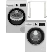 Zestaw AGD Beko Pralka B3WFU57215WPB + Suszarka B3T67249WPB + Łącznik PSKS