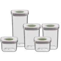 Zestaw 5 pojemników na żywność Berghoff Leo Smart Seal 2 x 0,4 l 2 x 1 l 1 x 1,6 l