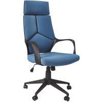 Fotel biurowy Halmar Voyager Czarny / Niebieski