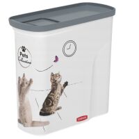 Pojemnik na karmę Curver Kot 2 l Biały/Szary
