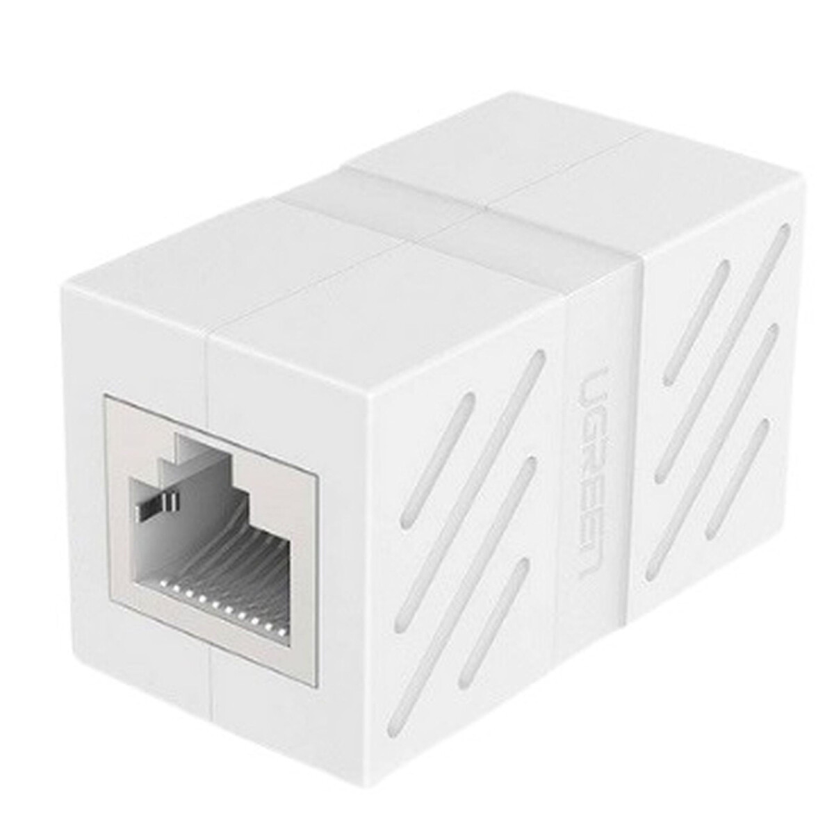 zlaczka kabli sieciowych rj45 ugreen nw114 biala skos lewy