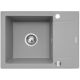 Zlewozmywak granitowy Pyramis Korfu 62x46 1B1D Szary beton