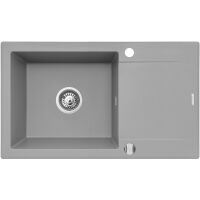 Zlewozmywak granitowy Pyramis Korfu 78x46 1B1D Szary beton