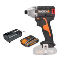 Zestaw WORX Klucz udarowy WX261.9 + Akumulator z ładowarką 20V 2.0Ah WA3601