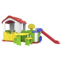 Domek ogrodowy dla dzieci Ramiz 5w1 z Ogródkiem Czerwony dach