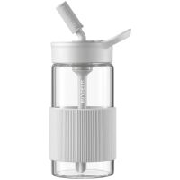 Butelka szklana ze słomką BUYDEEM CD1017 500 ml Biały