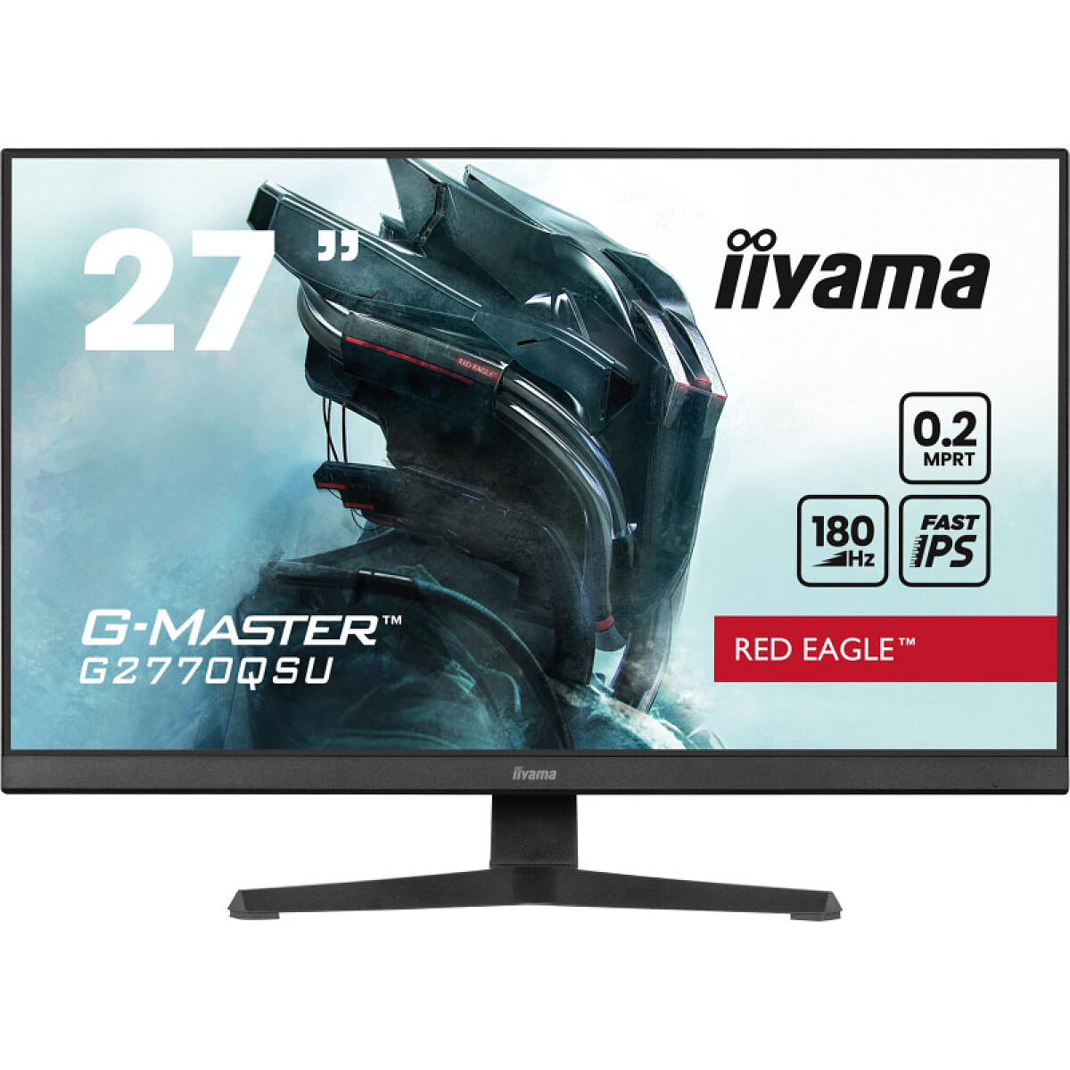 monitor iiyama g master g2770qsu b6 27 red eagle 180 hz wqhd przod