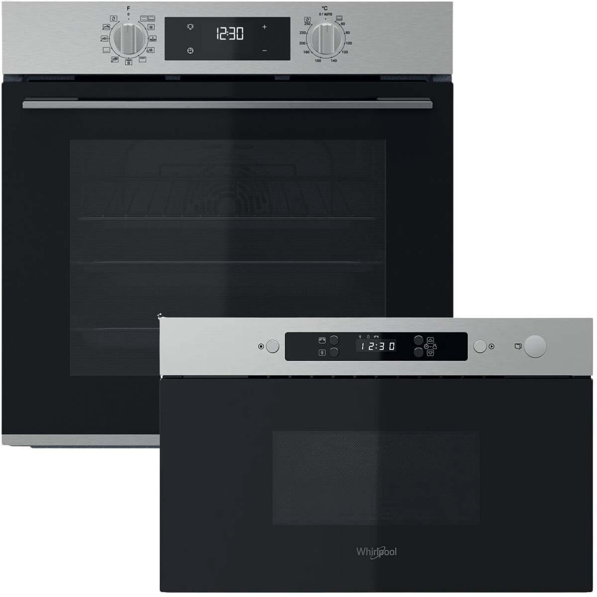 zestaw agd do zabudowy whirlpool piekarnik elektryczny omk58hr0x kuchenka mikrofalowa mbna900x glowne
