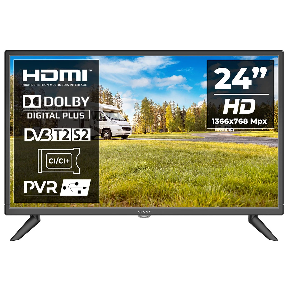 telewizor kiano slimtv 24 travel front napisy