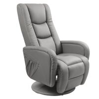 Fotel Halmar Pulsar Recliner z funkcją masażu Popielaty