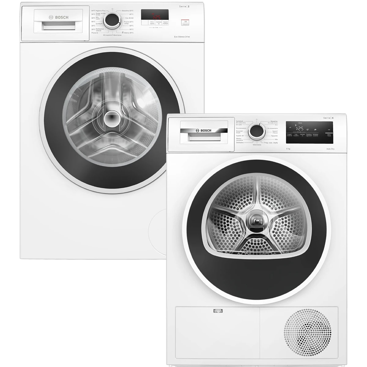 zestaw agd bosch pralka wge02209pl 7kg suszarka wth8627gpl 8kg glowne