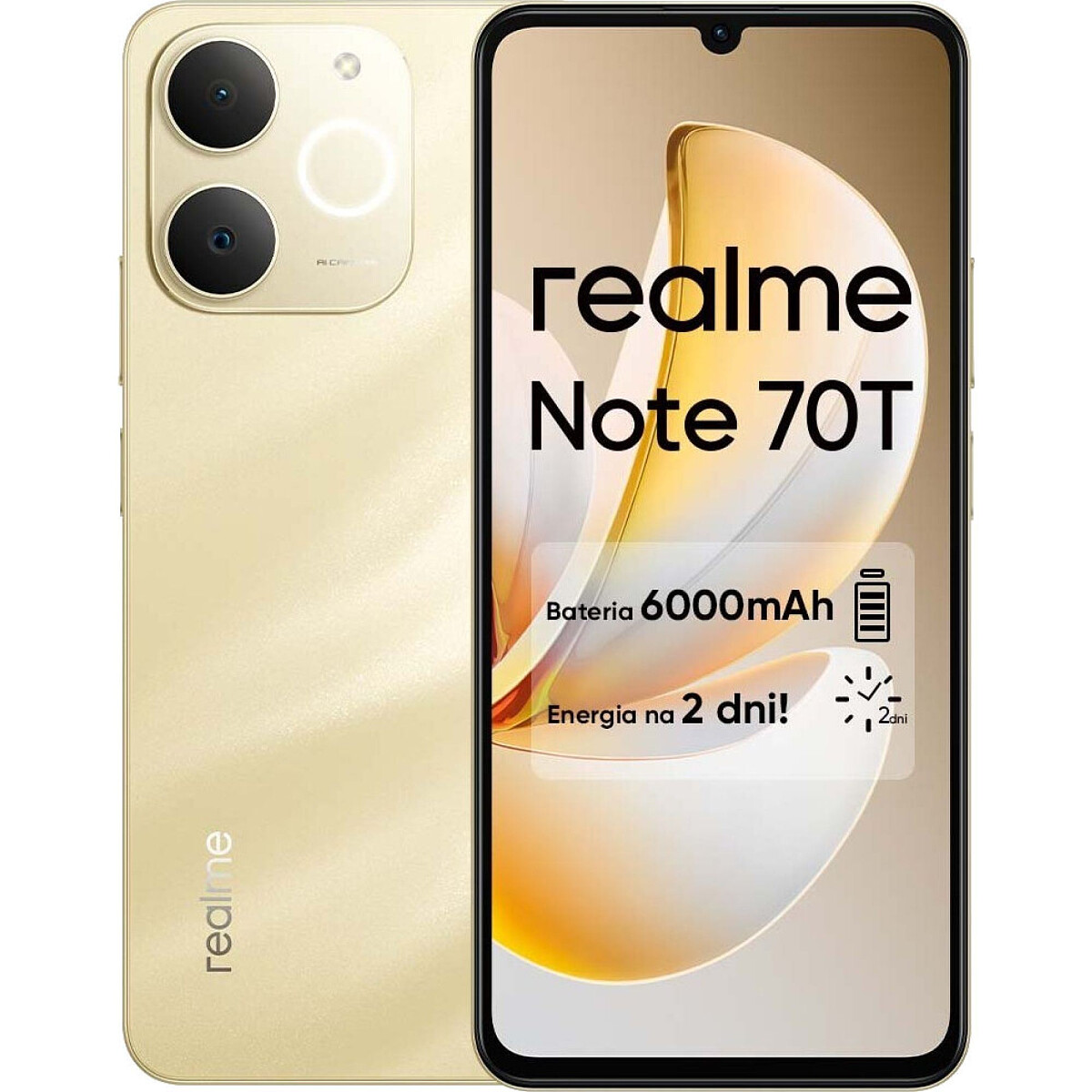 smartfon realme note 70t zloty glowne