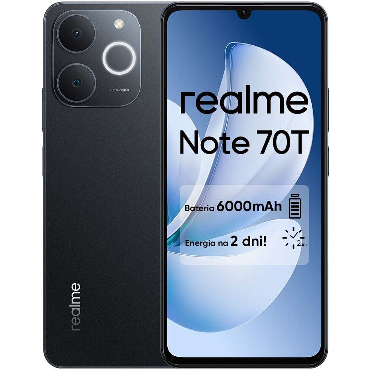 smartfon realme note 70t czarny glowne