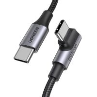 Kabel kątowy USB-C do USB-C Ugreen US334 5A PD 100W 2m Czarny
