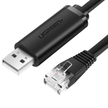 Kabel konsolowy USB do RJ45 Ugreen CM204 1,5m Czarny