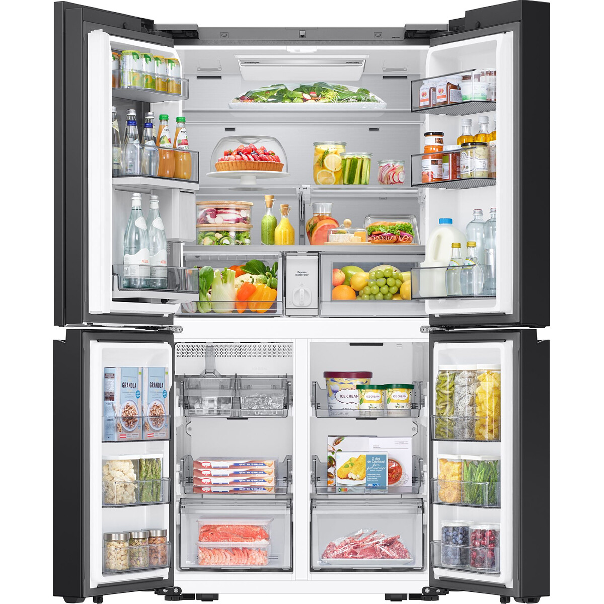 lodowka-side-by-side-samsung-rm90f67ceceo-otwarta-z-jedzeniem.jpg