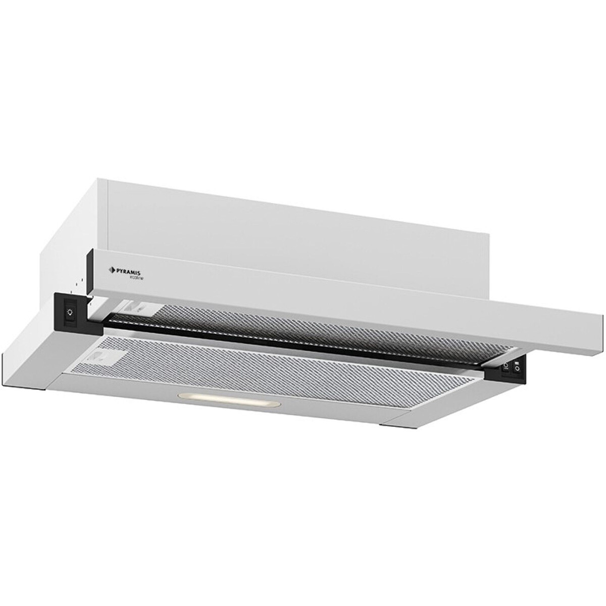 okap teleskopowy pyramis sliding power slim white glowne