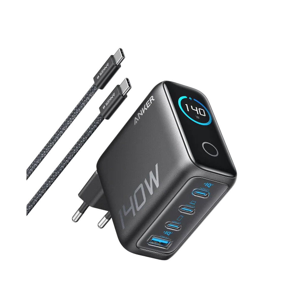 Ładowarka z wyświetlaczem Anker Laptop 140W Czarna