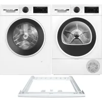 Zestaw AGD Bosch Serie 6 Pralka WGG242ZGPL 9kg + Suszarka WQG1417GPL 9kg + Łącznik WTZ27410