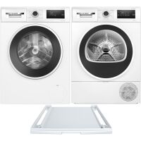 Zestaw AGD Bosch Serie 4 Pralka WAN240MHPL 9kg + Suszarka WTH8529GPL 8kg + Łącznik WTZ27400