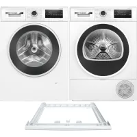 Zestaw AGD Bosch Serie 4 Pralka WAN2823GPL 8kg + Suszarka WTH8529GPL 8kg + Łącznik WTZ27410