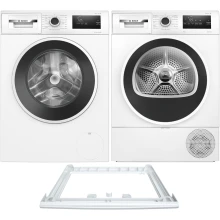 Zestaw AGD Bosch Serie 4 Pralka WAN240MHPL 9kg + Suszarka WTH8529GPL 8kg + Łącznik WTZ27410