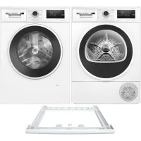 Zestaw AGD Bosch Serie 4 Pralka WAN240MHPL 9kg + Suszarka WTH8529GPL 8kg + Łącznik WTZ27410
