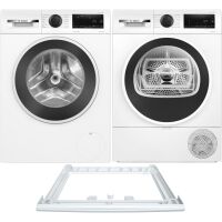 Zestaw AGD Bosch Serie 6 Pralka WGG254ZGPL 10kg + Suszarka WQG233DGPL 8kg + Łącznik WTZ27410