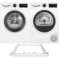 Zestaw AGD Bosch Serie 6 Pralka WGG254ZGPL 10kg + Suszarka WQG233DGPL 8kg + Łącznik WTZ27410