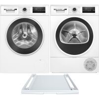Zestaw AGD Bosch Serie 4 Pralka WAN2823GPL 8kg + Suszarka WTH8529GPL 8kg + Łącznik WTZ27400