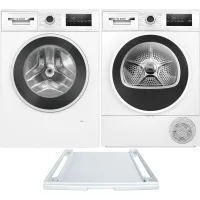 Zestaw AGD Bosch Serie 4 Pralka WAN2823GPL 8kg + Suszarka WTH8529GPL 8kg + Łącznik WTZ27400