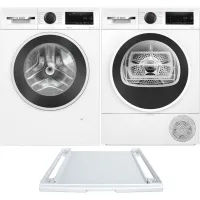 Zestaw AGD Bosch Serie 6 Pralka WGG254ZGPL 10kg + Suszarka WQG233DGPL 8kg + Łącznik WTZ27400