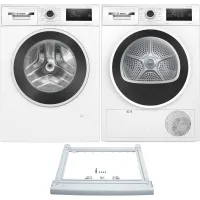 Zestaw AGD Bosch Serie 4 Pralka WAN2405GPL 8kg + Suszarka WTH8627GPL 8kg + Łącznik WTZ20410