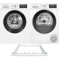 Zestaw AGD Siemens iQ300 Pralka WM14N257PL 9kg + Suszarka WT45HV99PL 8kg + Łącznik WZ27410