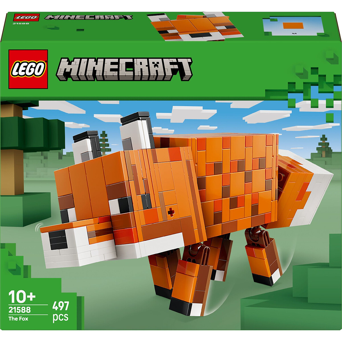 klocki lego minecraft lis 21588 opakowanie przod